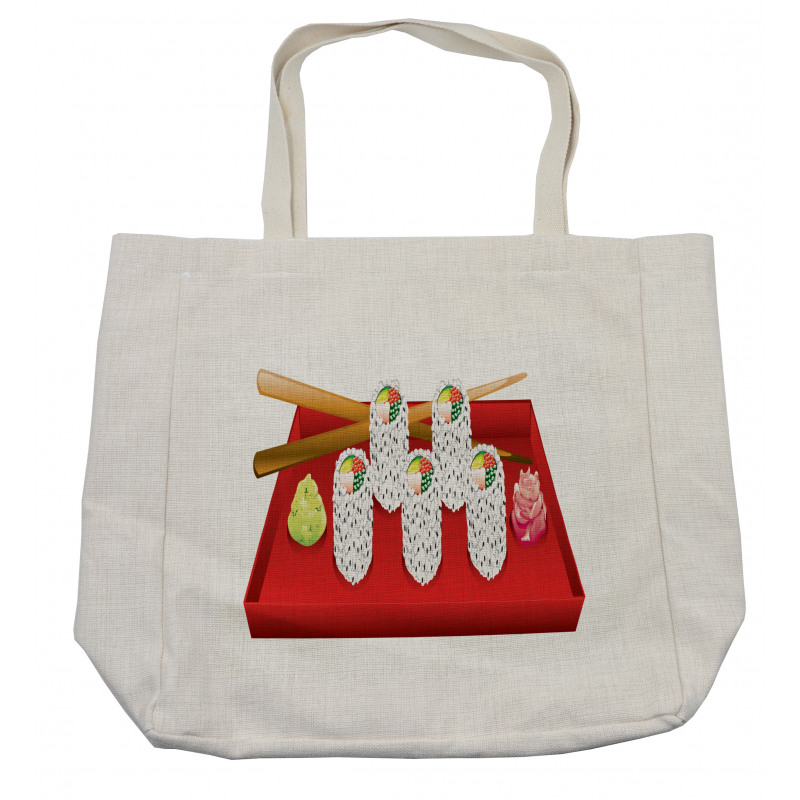 Japan California Rolls Plate Shopping Bag