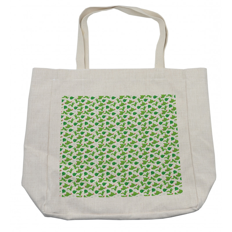 Floral Cacti and Circles Shopping Bag