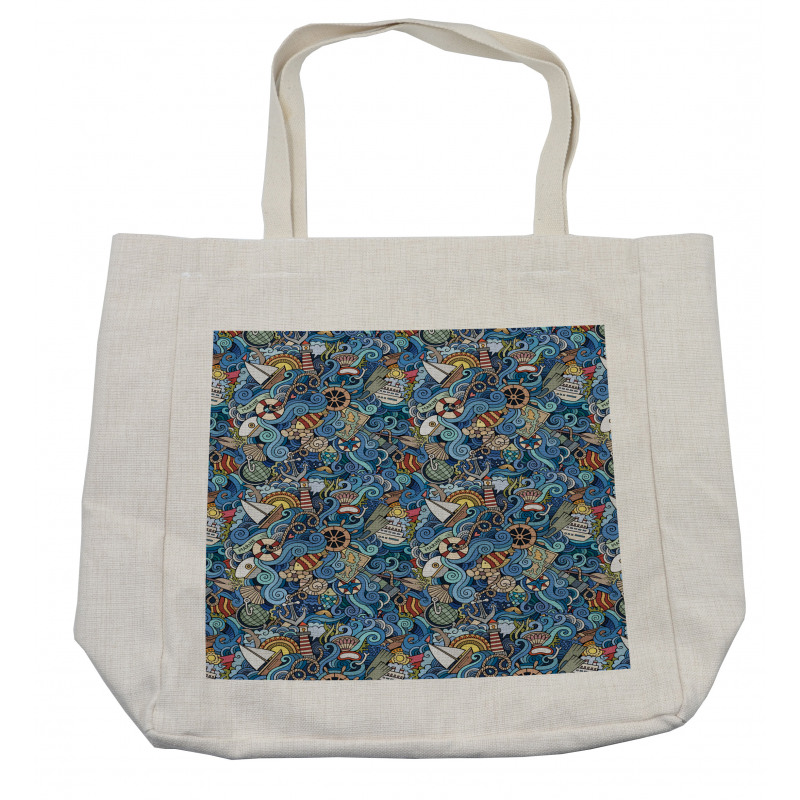 Abstract Sea Shells Shopping Bag