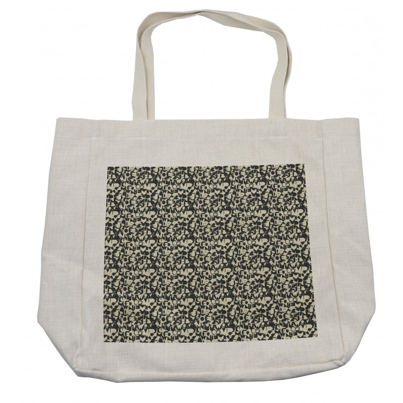 Grunge Capital Letters Shopping Bag