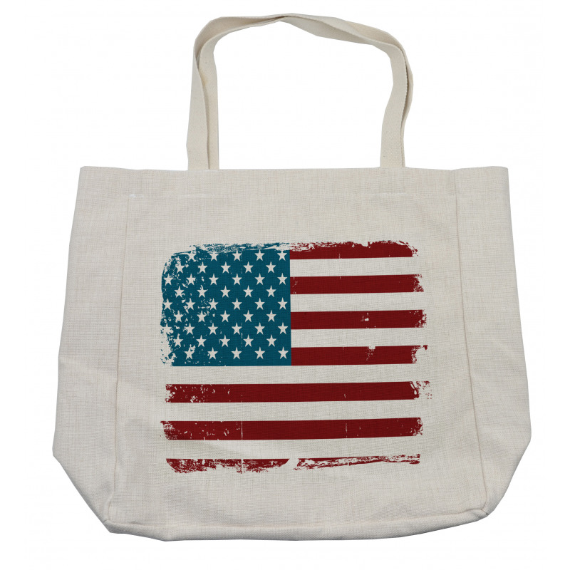 Grungy Old Glory USA Shopping Bag