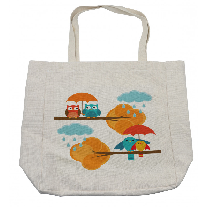 Autumn Cloud Bird Cartoon Shopping Bag