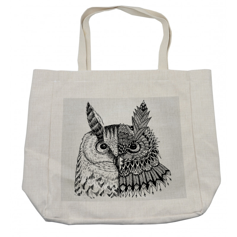 2 Animal Faces Design Shopping Bag