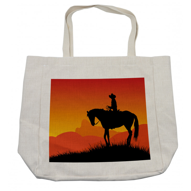 Lonely Cowboy Horseback Shopping Bag