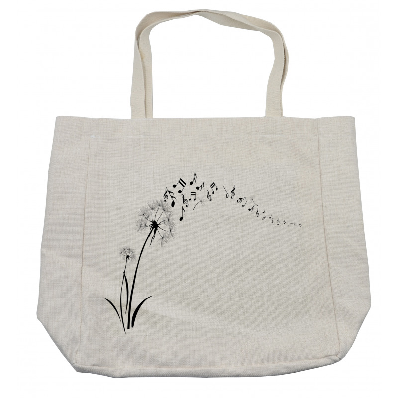 Meadow Dandelions Floral Shopping Bag