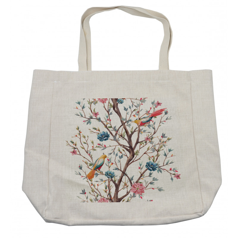 Tree with Birds Shopping Bag