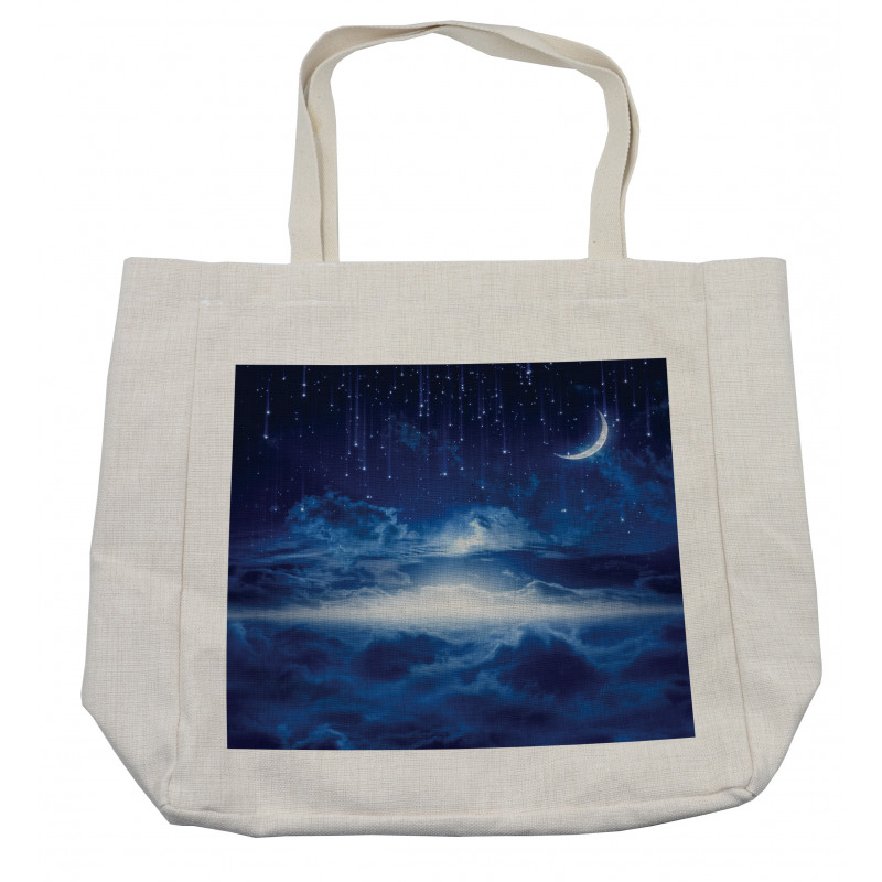 Night Sky Moon Stars Shopping Bag