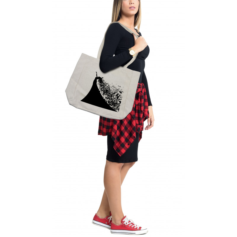 Black and White Singer Woman Shopping Bag