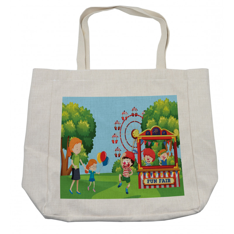 Cheerful Children at Fun Fair Shopping Bag