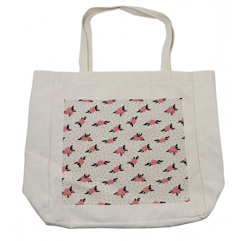 Vintage Roses and Leaves Shopping Bag