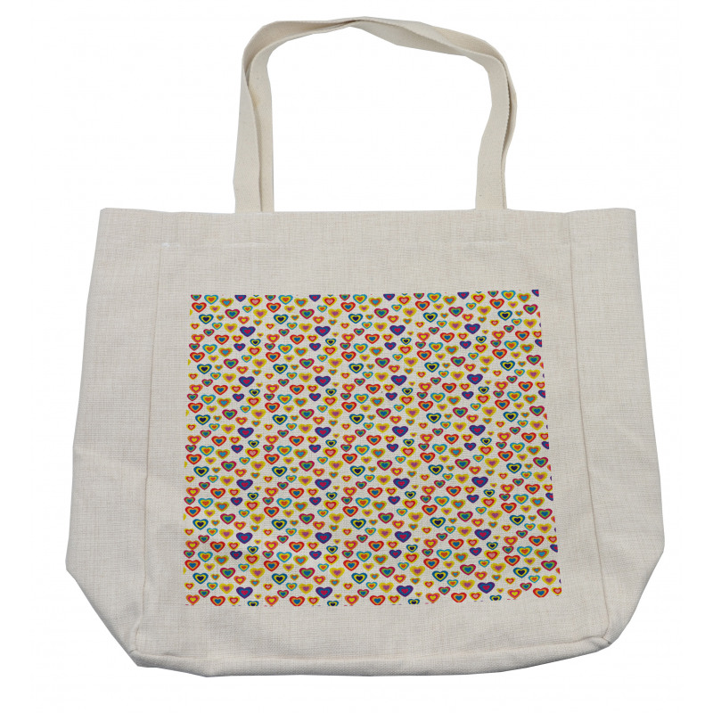 Abstract Hearts Shopping Bag