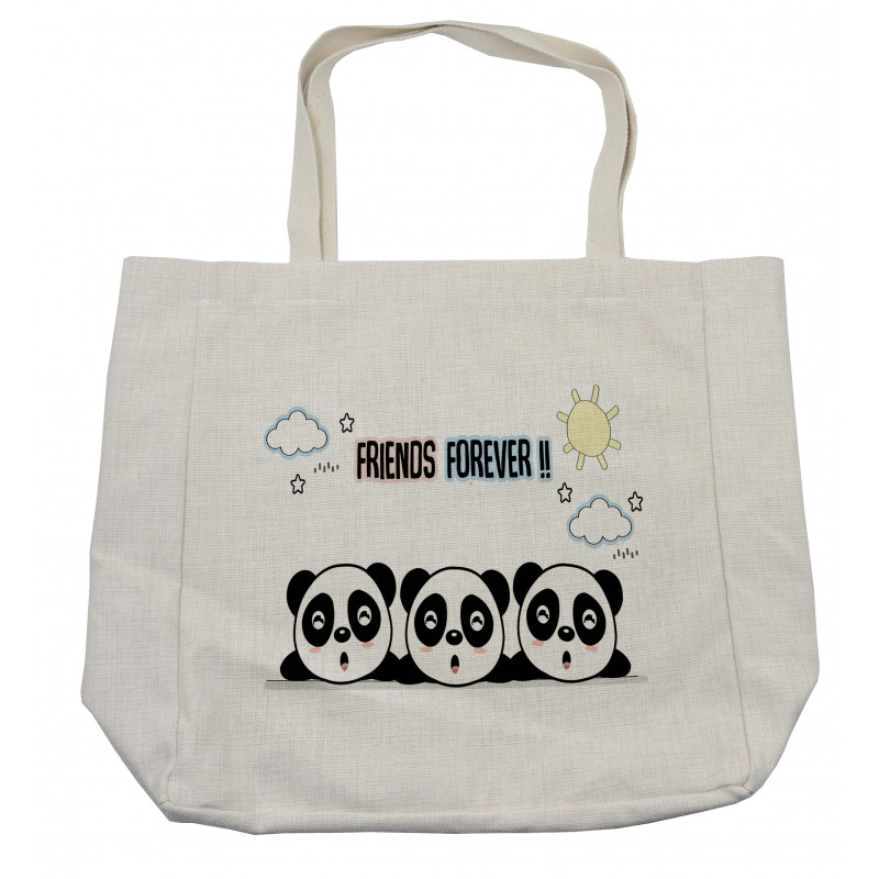 3 Pandas Design Shopping Bag