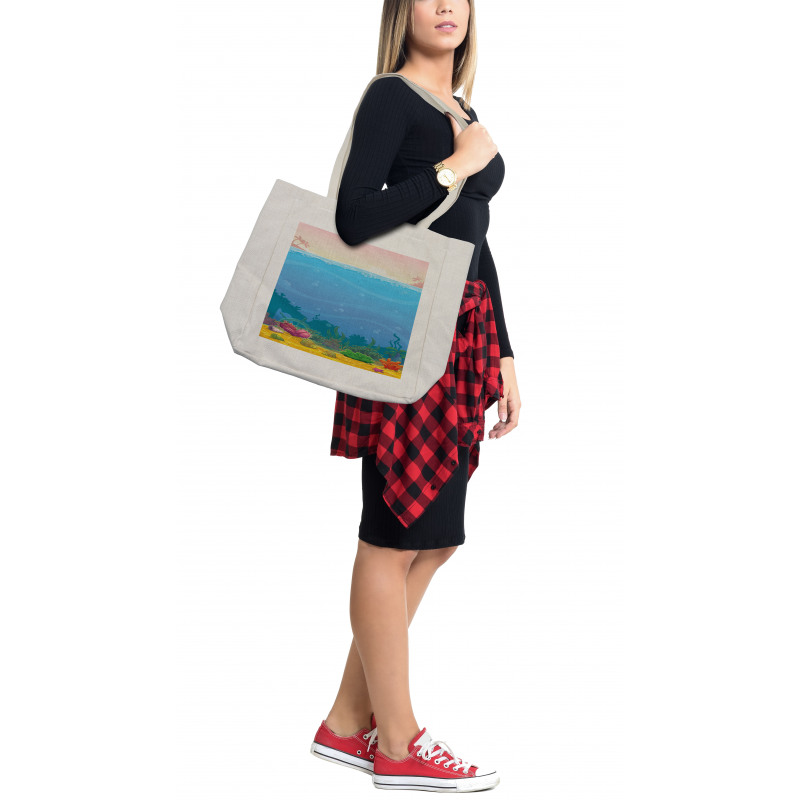 Vertical Underwater Scene Shopping Bag