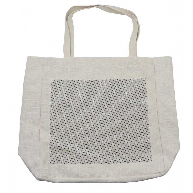 Geometric Grid Squares Shopping Bag