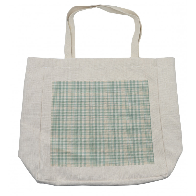 Pastel Plaid Layout Shopping Bag