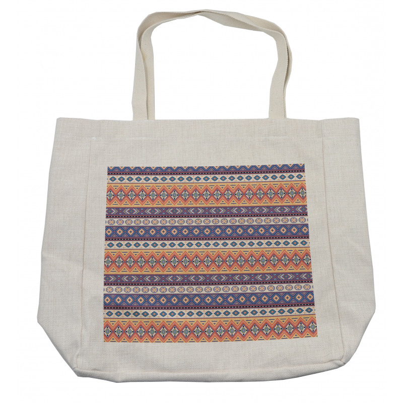 Mexican Inspired Lines Art Shopping Bag