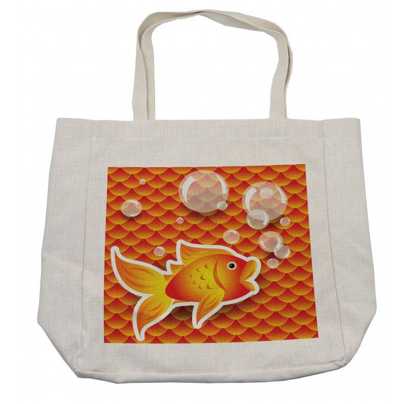 Cartoon Goldfish Bubble Shopping Bag