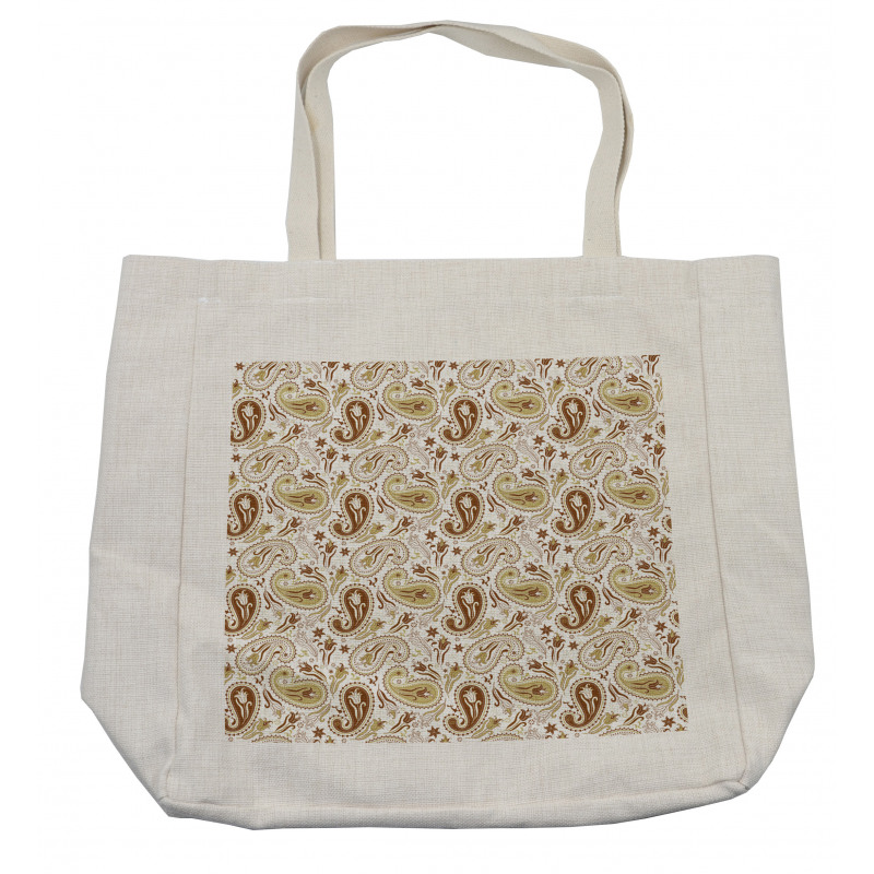 Floral Paisley Tulips Shopping Bag