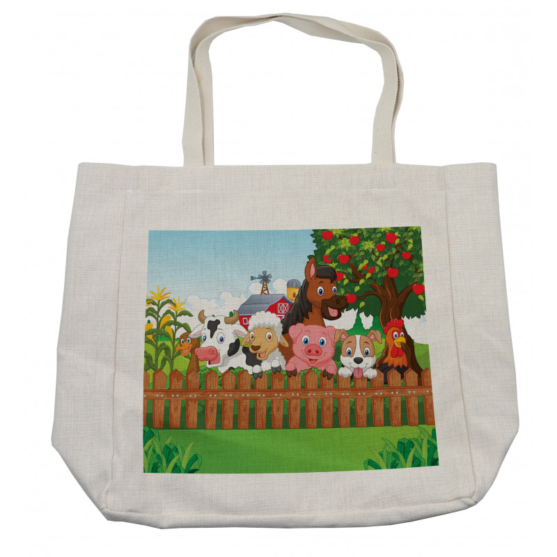 Farm Animals Mascots Shopping Bag