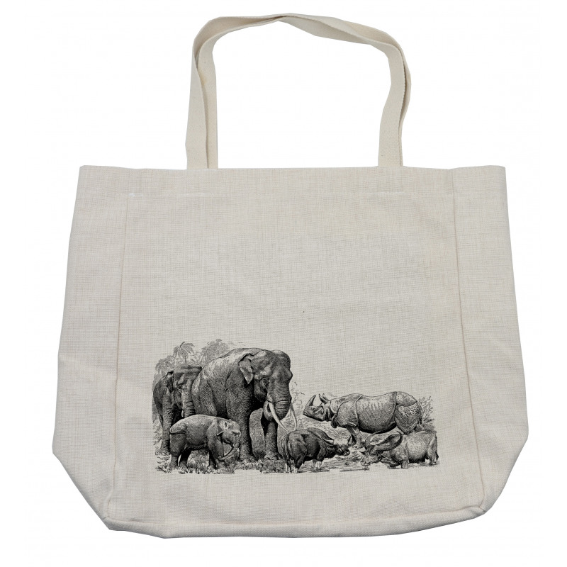 Elephants Shopping Bag