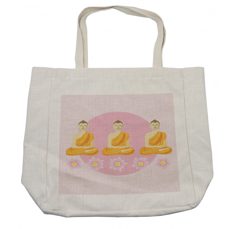 Lotus Flower Ethnic Art Shopping Bag