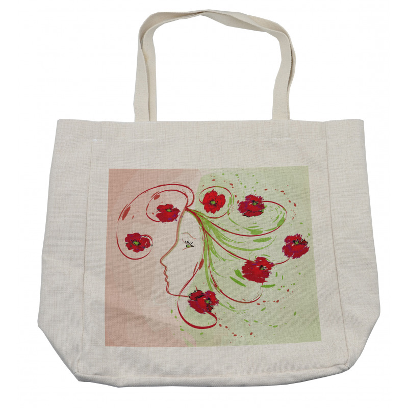 Watercolor Poppy Shopping Bag