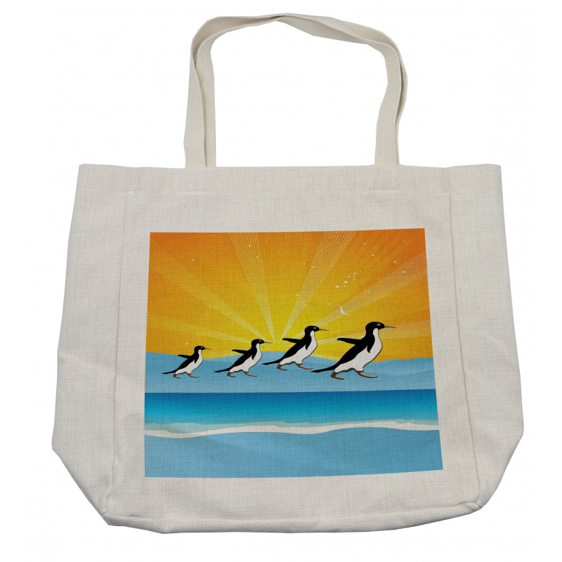 Penguins Walking Shopping Bag