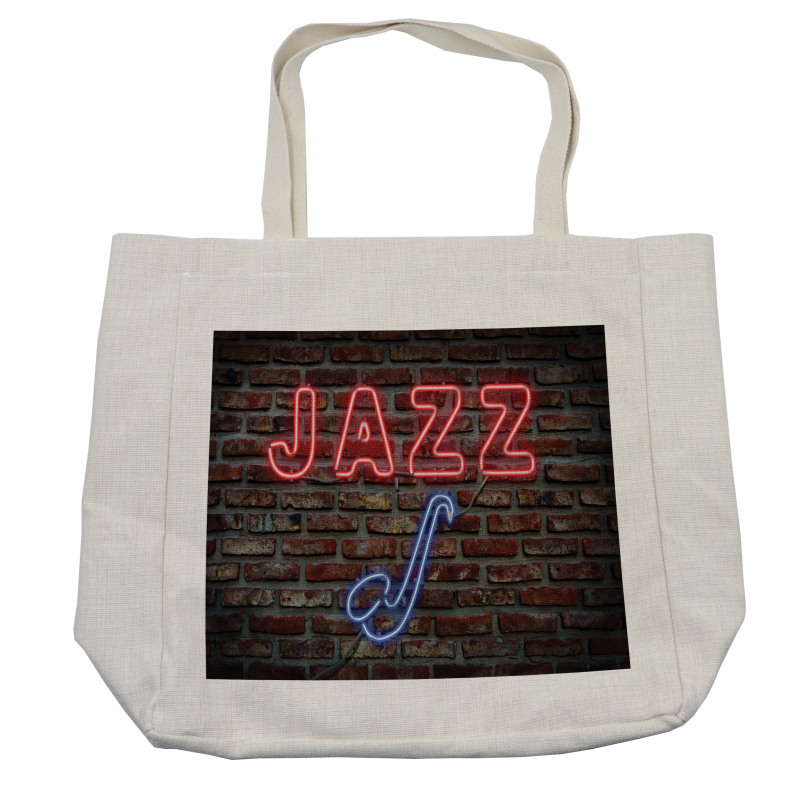 All Jazz Sign Brick Wall Shopping Bag