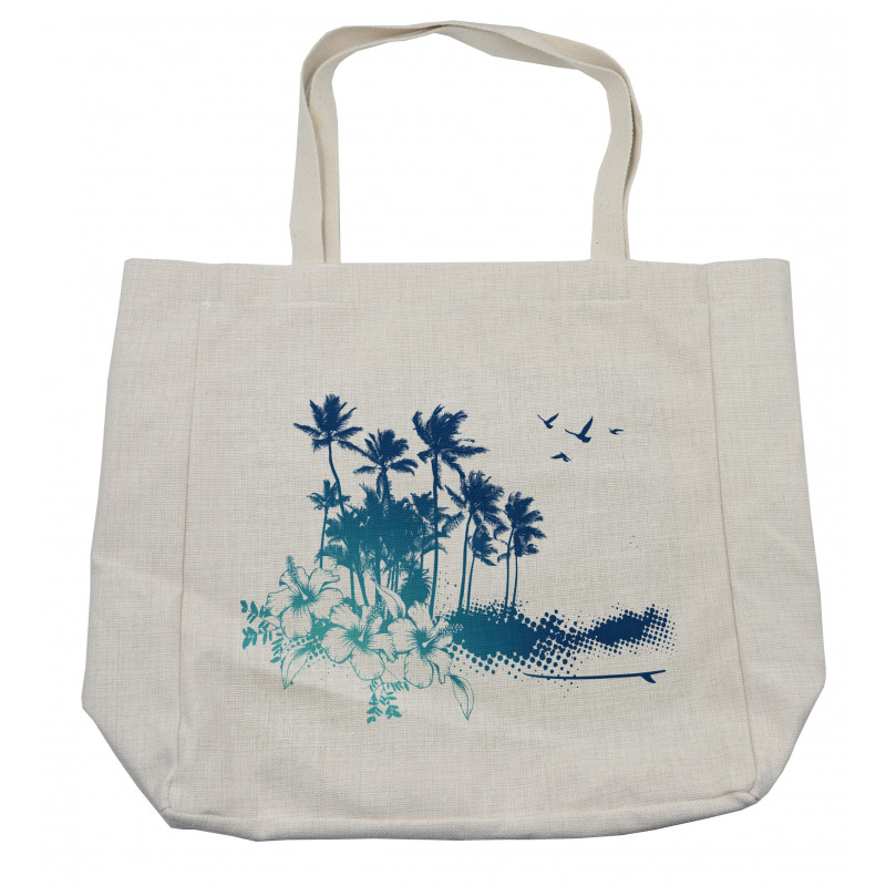 Hibiscus Flower Trees Shopping Bag