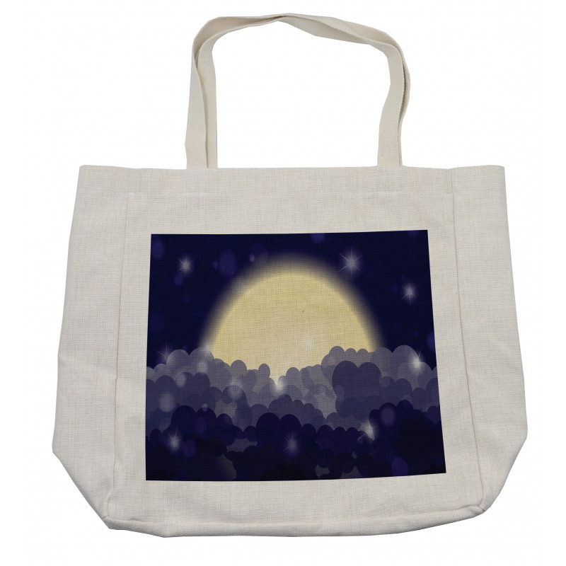 Cloudy Sky View at Night Shopping Bag