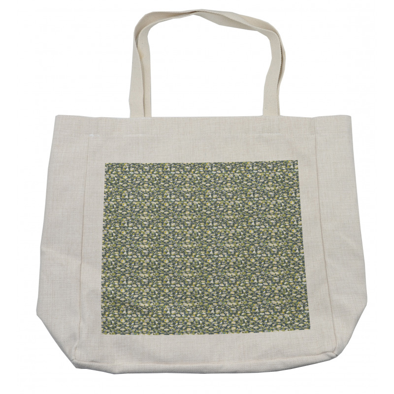 Butterflies Flowers Motif Shopping Bag