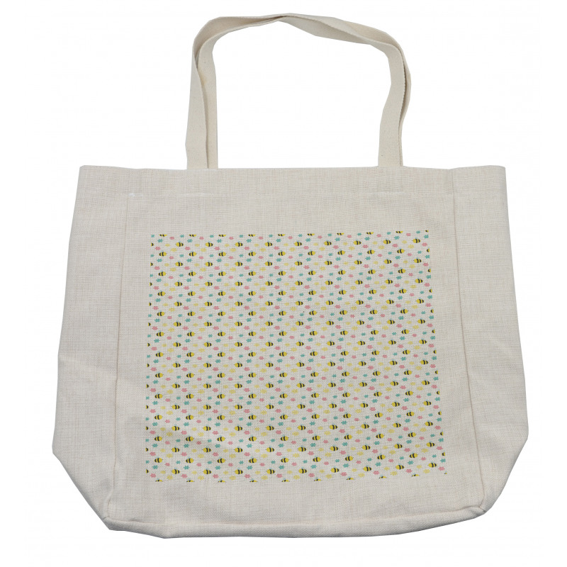 Spring Time Flowers Scene Shopping Bag