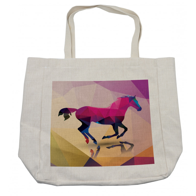 Geometric Horse Animal Shopping Bag