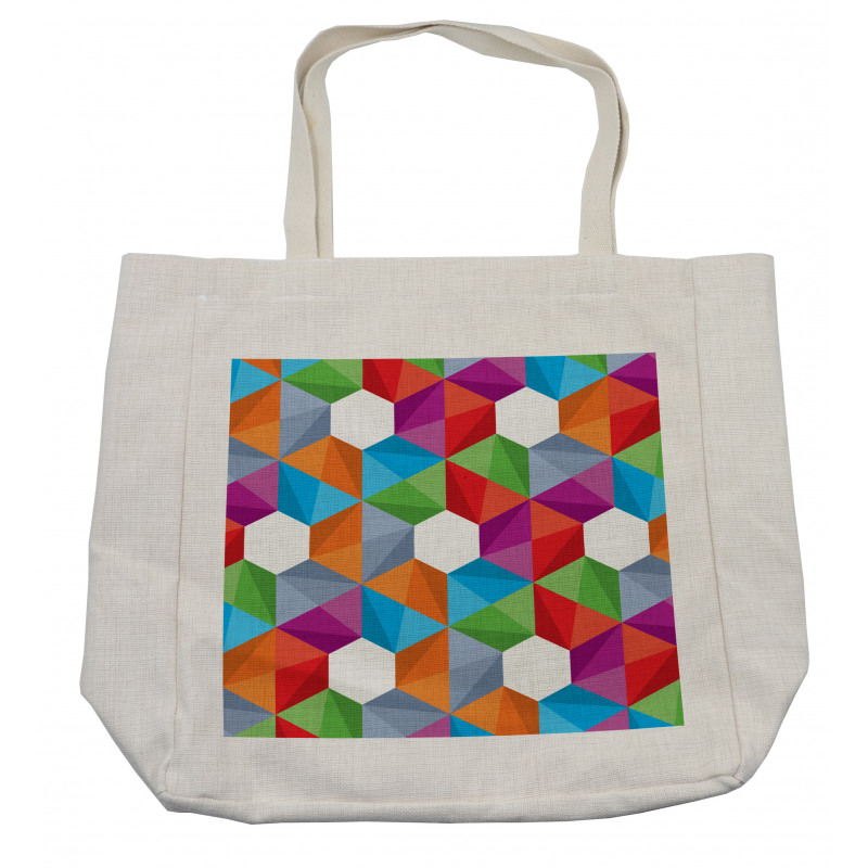 Retro Mosaic Triangle Shopping Bag