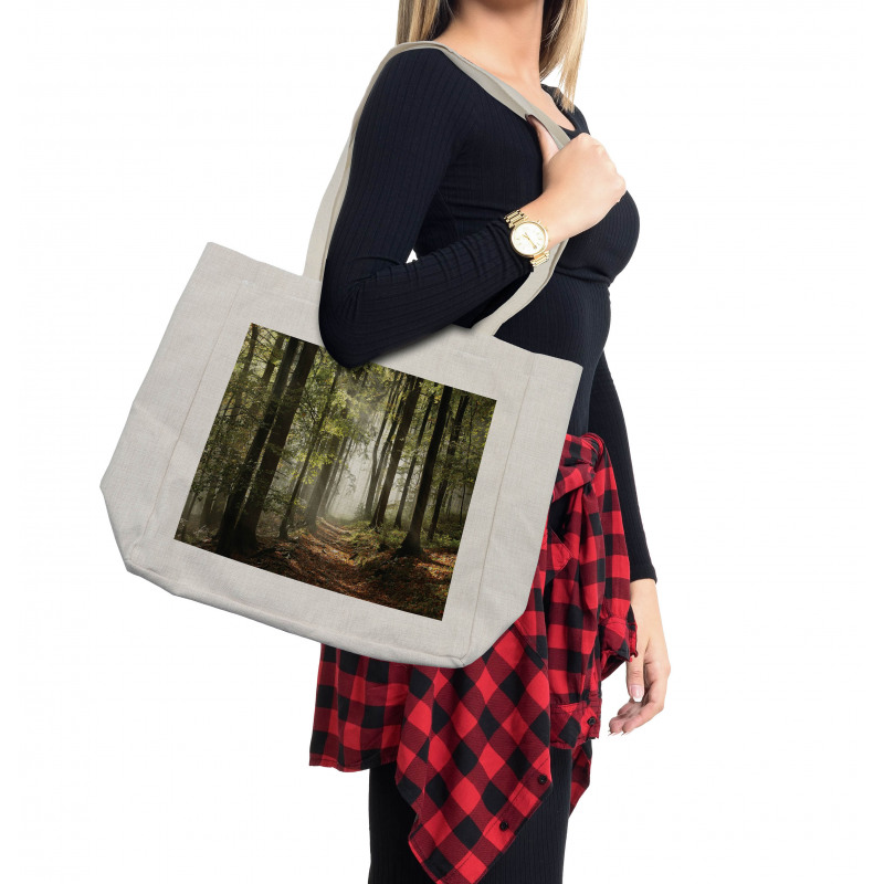 Mist Wilderness Mountain Shopping Bag