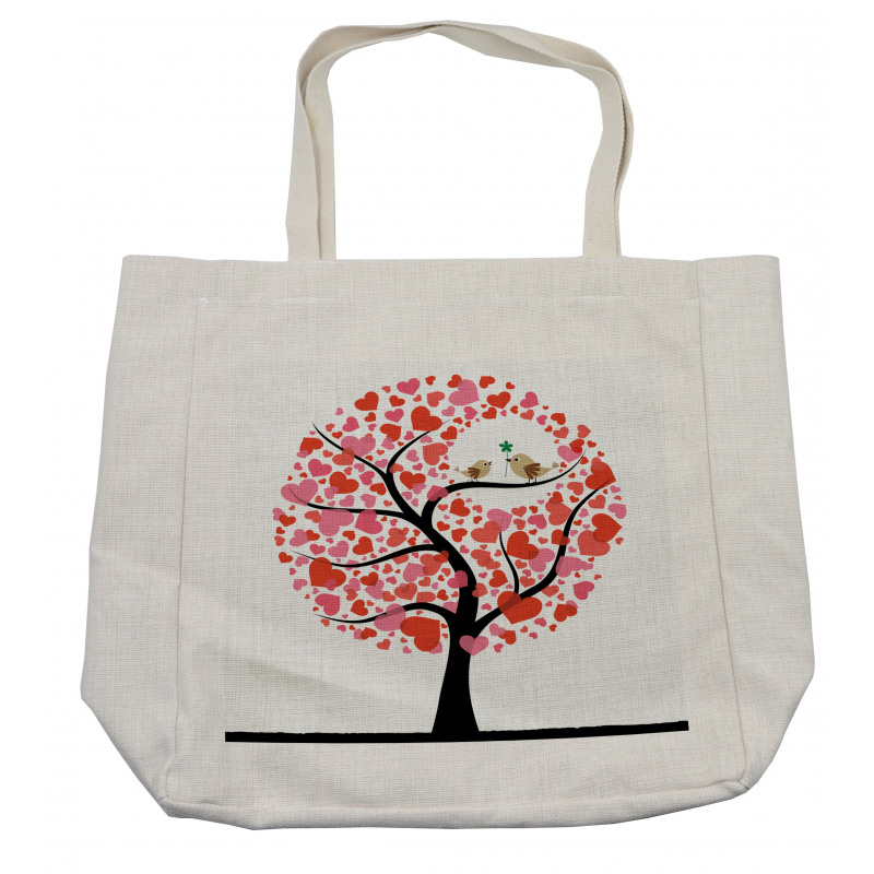 Nature Flirting Birds Shopping Bag