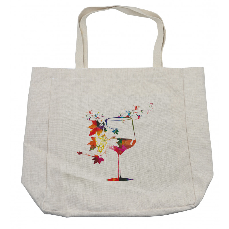 Glass Bird Vines Shopping Bag