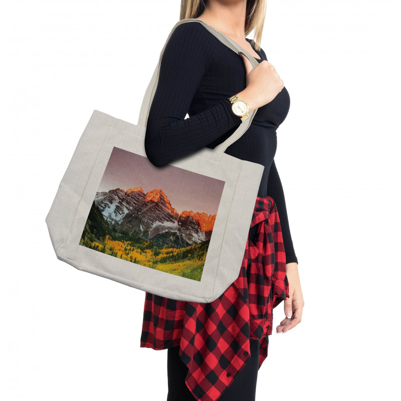 America Mountain Peaks Shopping Bag