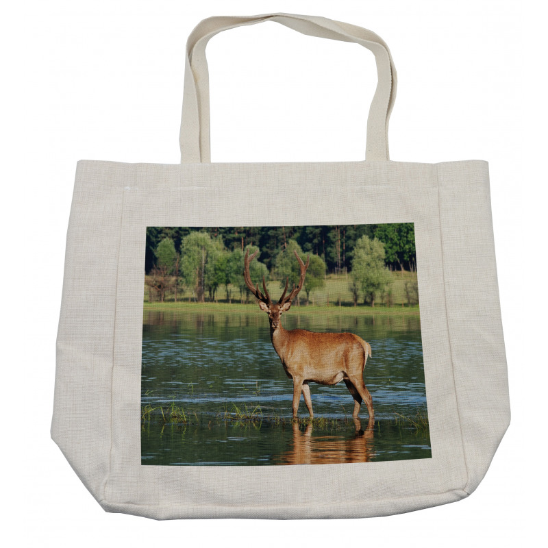 Mountain Animal in Water Shopping Bag