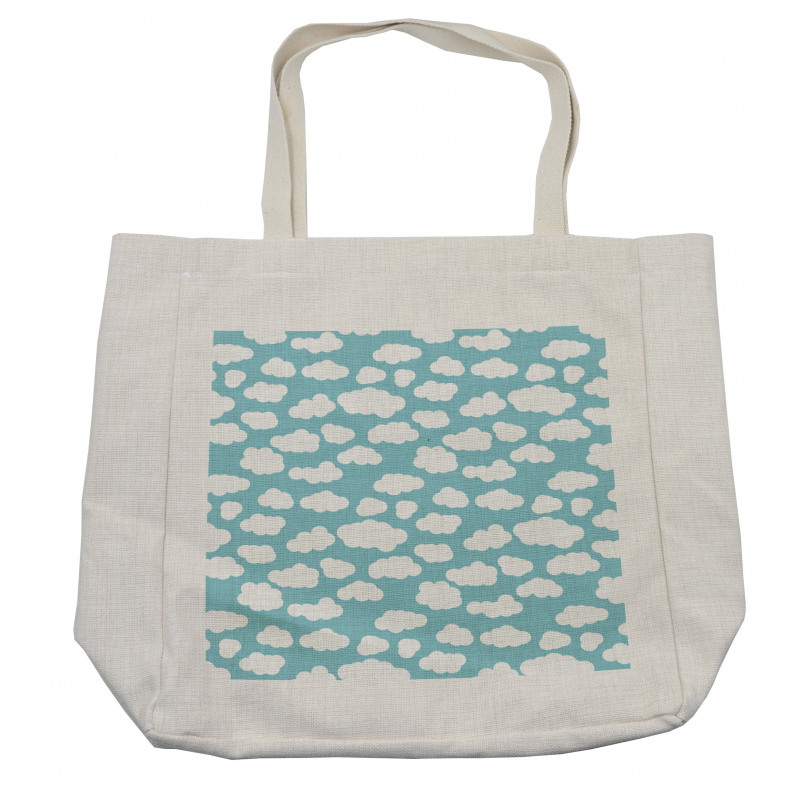 Bicolored Clouds Graphic Shopping Bag