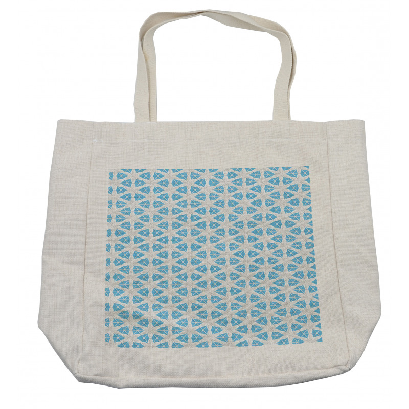 Tile Hexagons and Flowers Shopping Bag