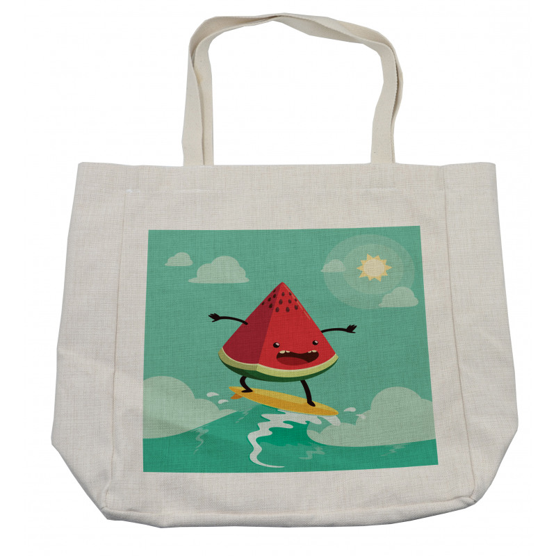 Watermelon on the Waves Shopping Bag