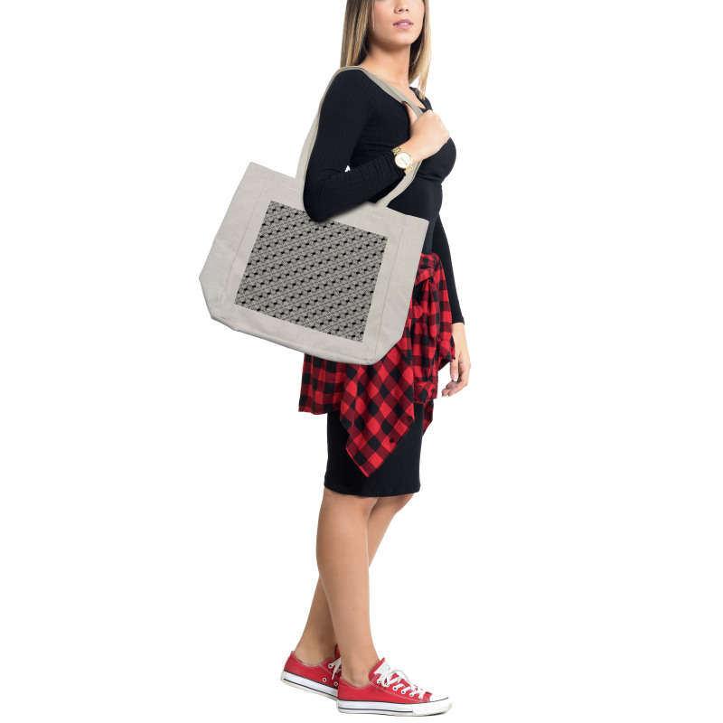 Abstract Zigzags Lattice Shopping Bag