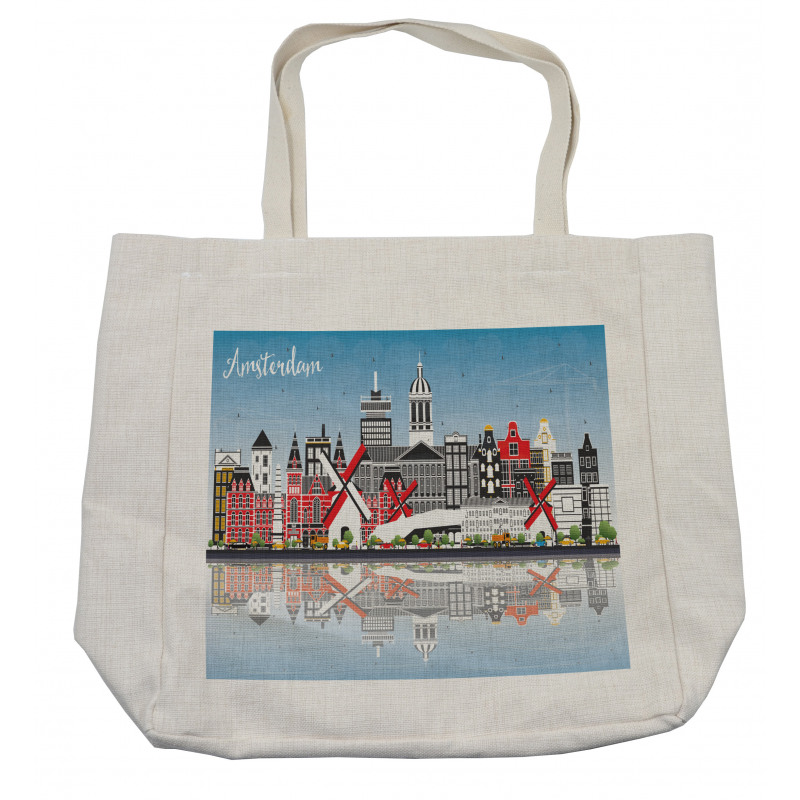 City Skyline Calligraphy Shopping Bag