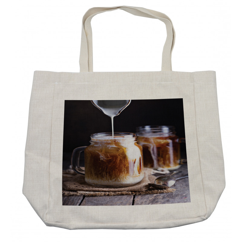 Iced Drink Milk Mason Jars Shopping Bag