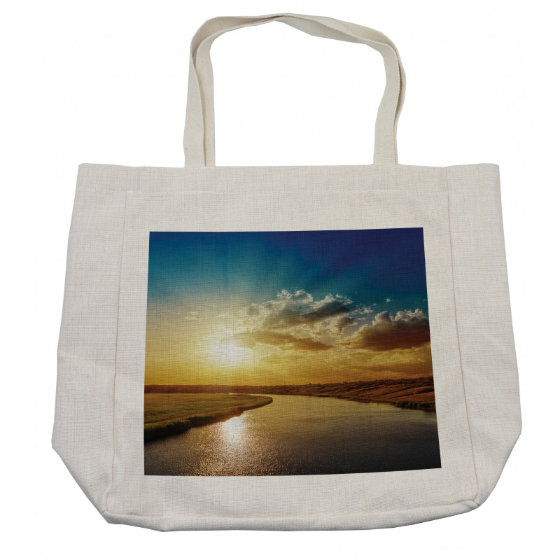 Dreamy Sunset on River Shopping Bag