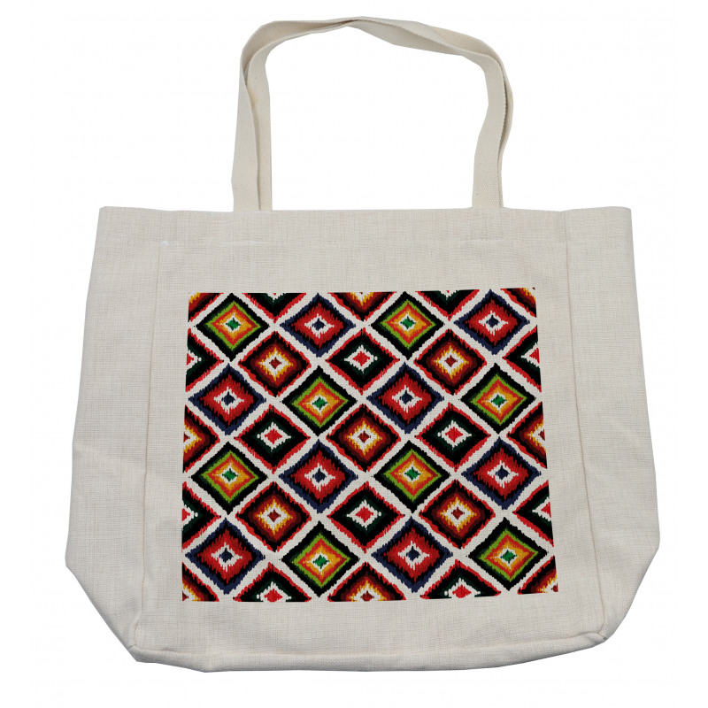 Vintage Folk Border Shopping Bag