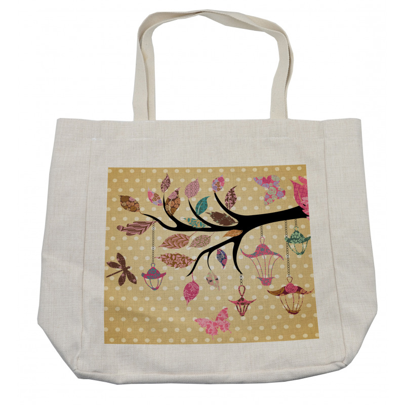 Vintage Boho Tree Shopping Bag