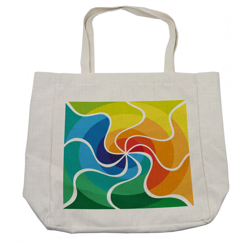 Rainbow Spiral Shopping Bag