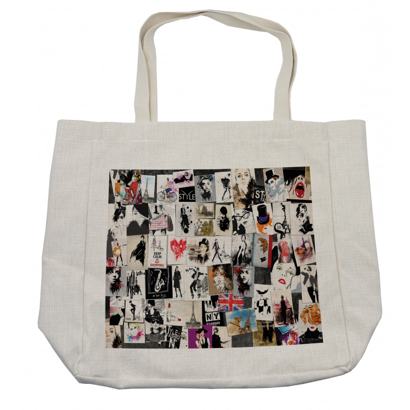 Collage Fashion Modern Shopping Bag